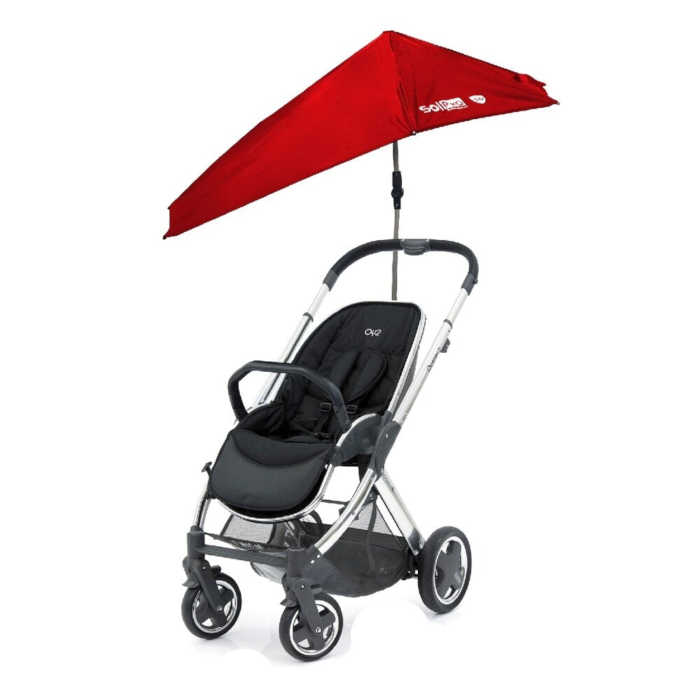 SolPro Clamp-On Shade Umbrella - 4 Way Clamp Umbrella with 360 Degree Swivel and Push Button Hinge.  Great for Beach Chairs
