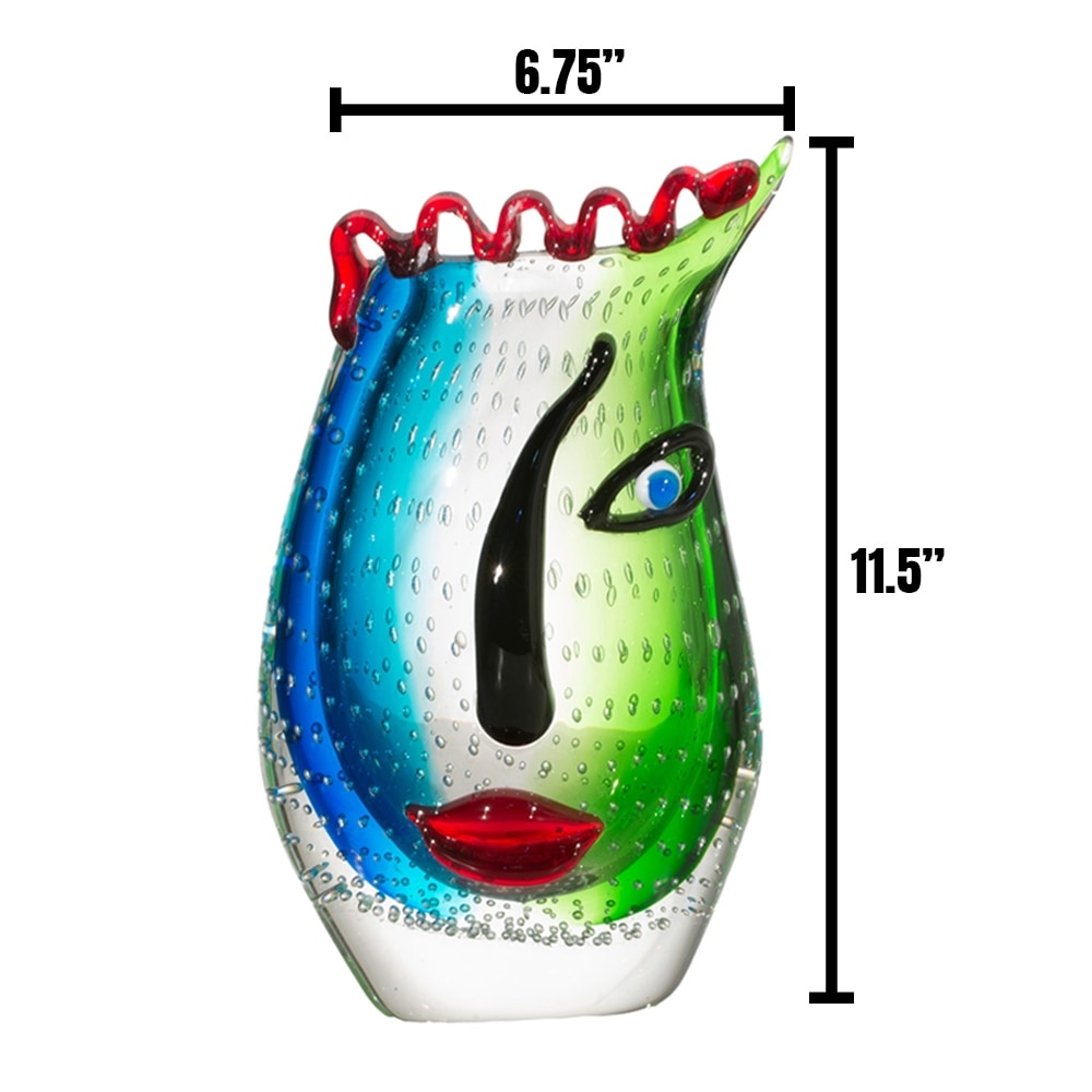 Solange Hand Blown Art Glass Vase