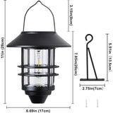 Solar Lantern Outdoor Lights, Hanging Wireless Waterproof,2 Pack