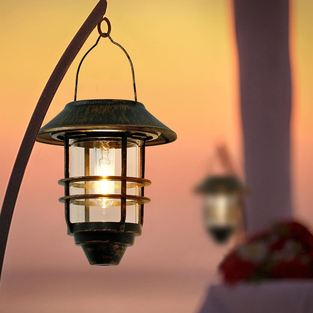 Solar Lantern Outdoor Lights, Hanging Wireless Waterproof,2 Pack