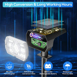 Solar Lights Outdoor Waterproof IP68, 56 LED 3 Lighting Modes Solar Powered Garden Yard Spot Solar Lights- 6 Pack