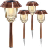 Solar Lights Outside Waterproof - 4 Pack Auto On/Off 10-40 LM Dimmable Outdoor Solar Light Yard Garden Pathway Driveway Walkway