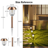 Solar Lights Outside Waterproof - 4 Pack Auto On/Off 10-40 LM Dimmable Outdoor Solar Light Yard Garden Pathway Driveway Walkway