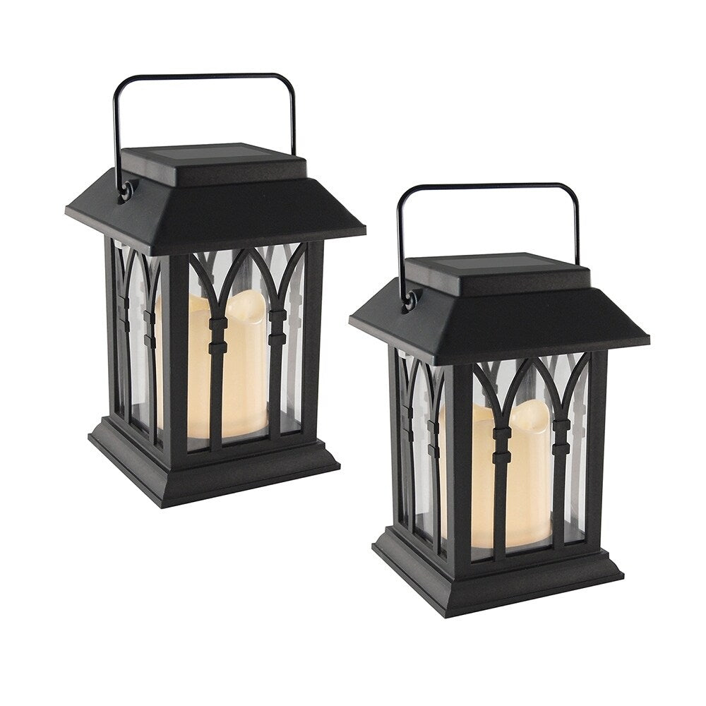 Solar Mini Lanterns- Black 2ct