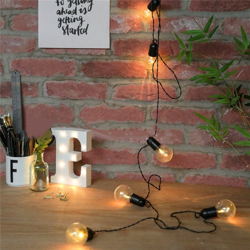 Solar Outdoor 10LED Bulbs Globe String Lights for Garden