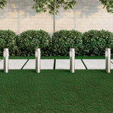 Solar Path Bollard Lights, Set of 6- 15” Stainless Steel Outdoor Stake Lighting by Pure Garden (Silver)