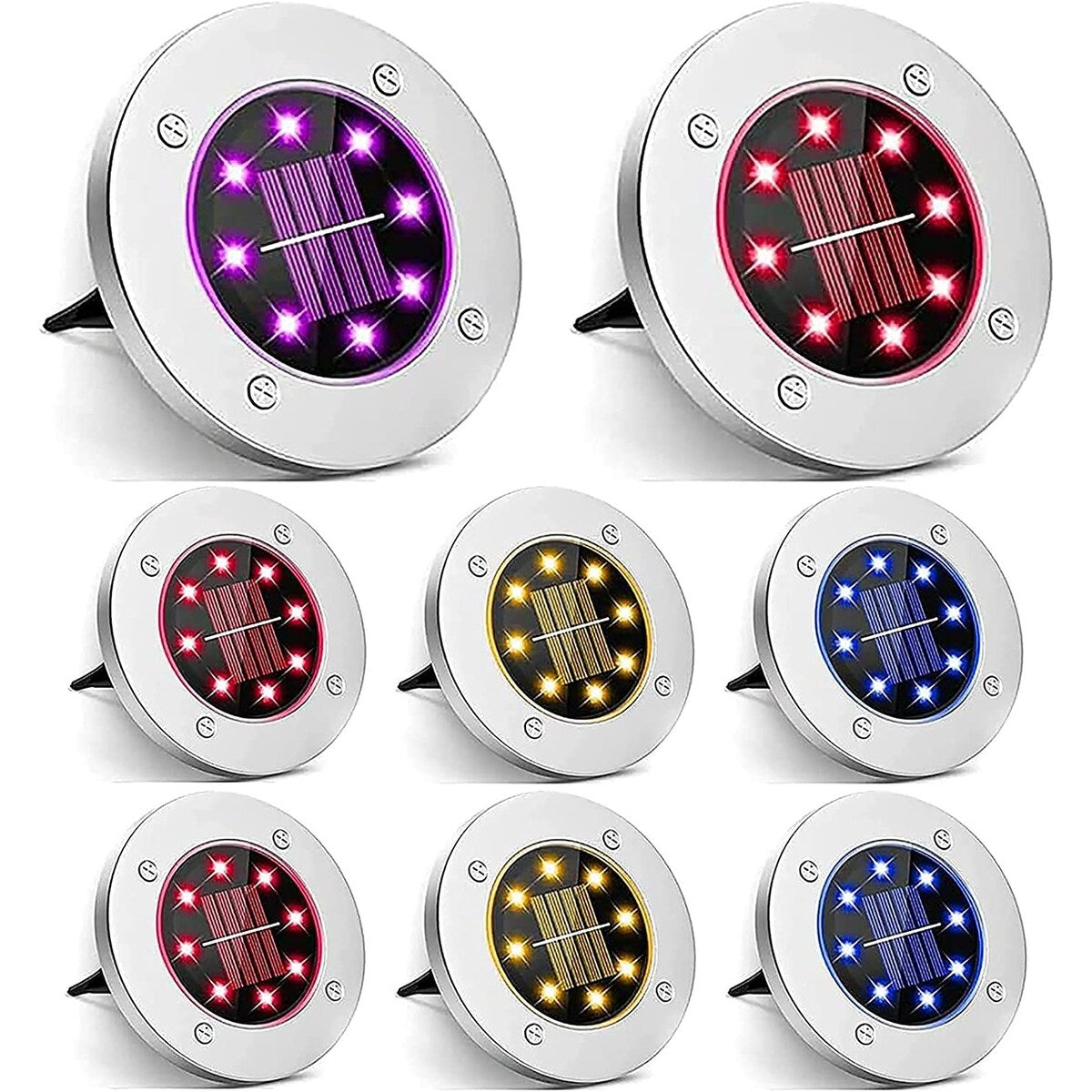 Solar Pathway Ground Lights Outdoor Waterproof