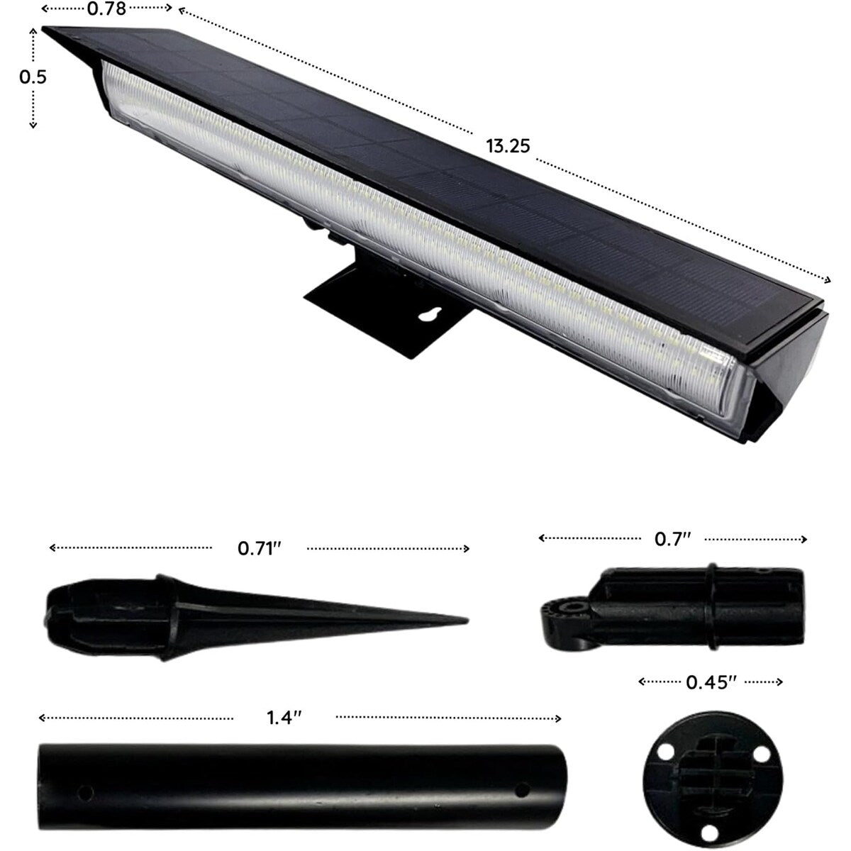 Solar Sign Flood Lights Outdoors for Landscape and Advertising - 13"
