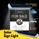 Solar Sign Flood Lights Outdoors for Landscape and Advertising - 13"