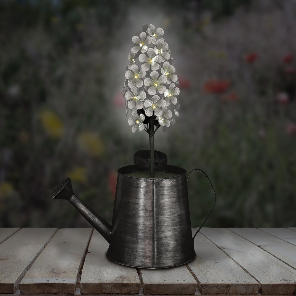 Solar Topiary in Watering Can