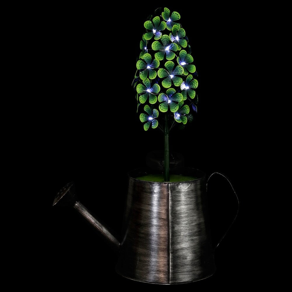 Solar Topiary in Watering Can