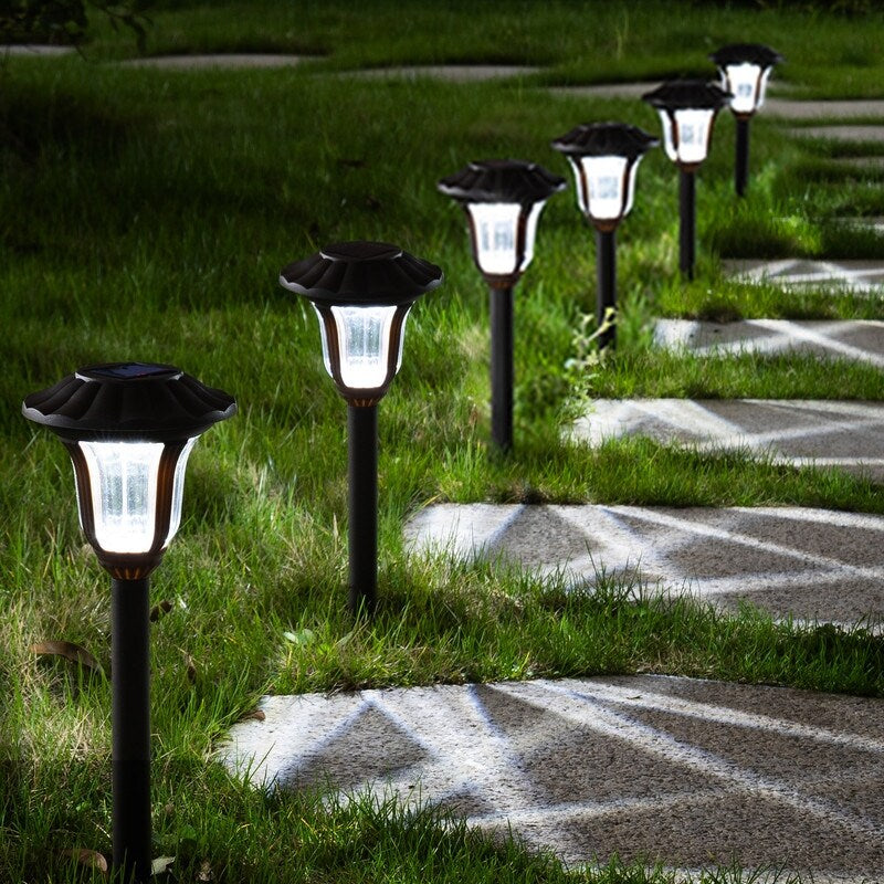 Solar Waterproof Cold White Pathway Lights 8 Pack - 8 Pack