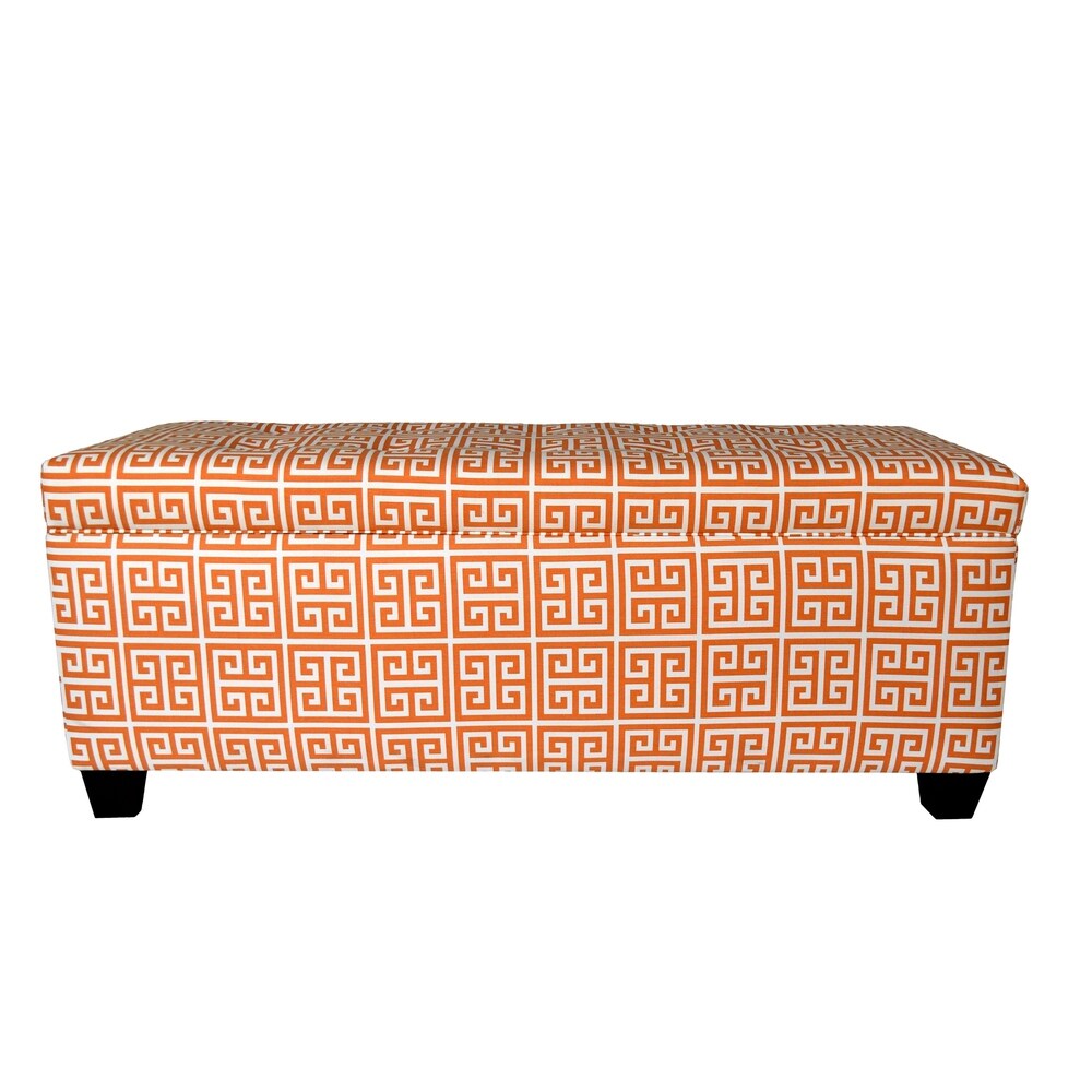 Sole Secret Button Tufted ORANGE-TOWER Linen Storage Bench