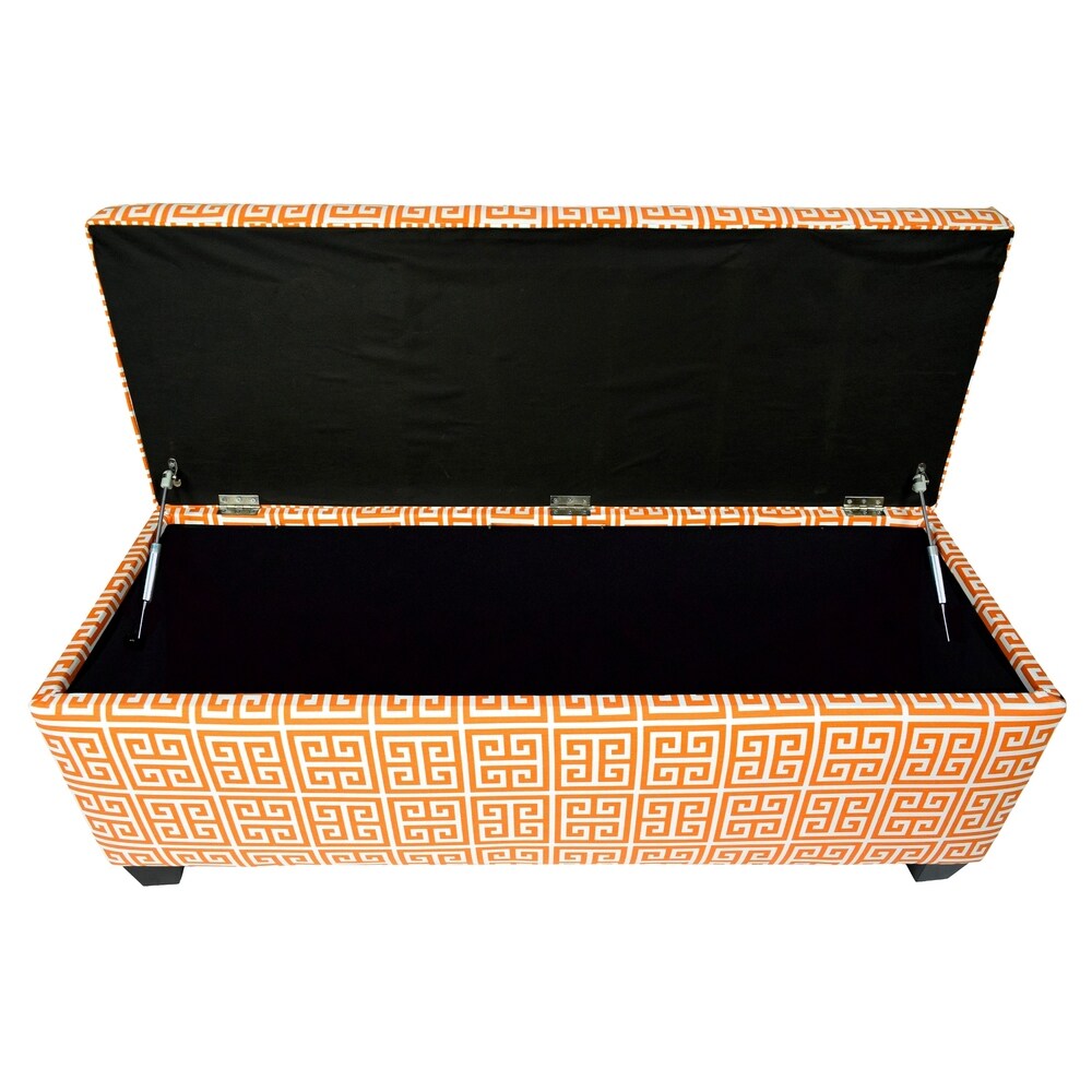 Sole Secret Button Tufted ORANGE-TOWER Linen Storage Bench