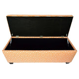 Sole Secret Button Tufted ORANGE-TOWER Linen Storage Bench