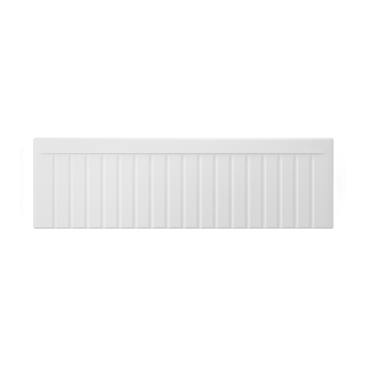 Soleil 33-in Fluted Fireclay 60/40 Double Bowl Kitchen Sink