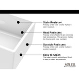 Soleil 33-in Fluted Fireclay 60/40 Double Bowl Kitchen Sink