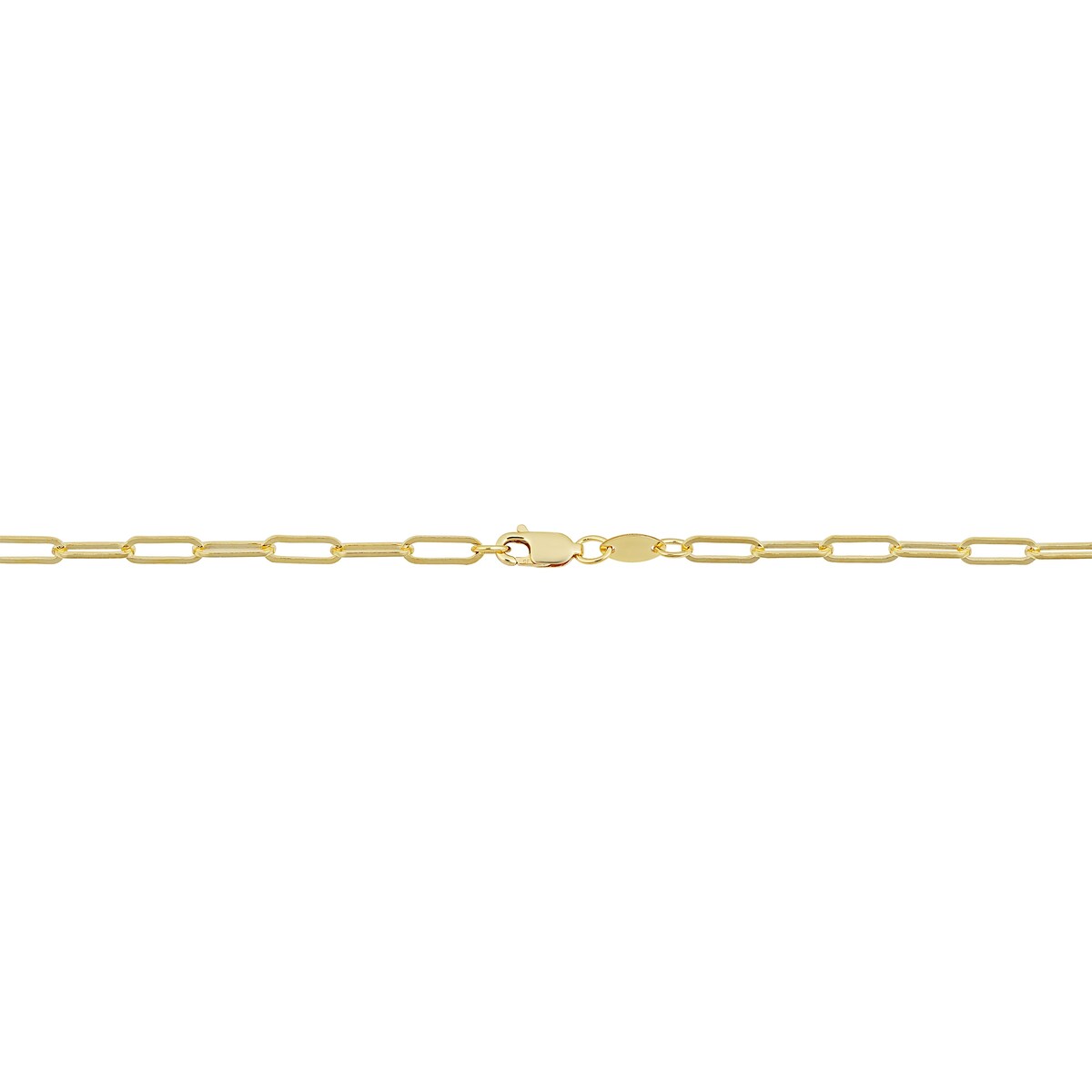 Solid 14k Gold Filled 3.1 mm Paper Clip Link Chain Necklace for Women (16, 18, 20, 24, 30 or 36 inches)