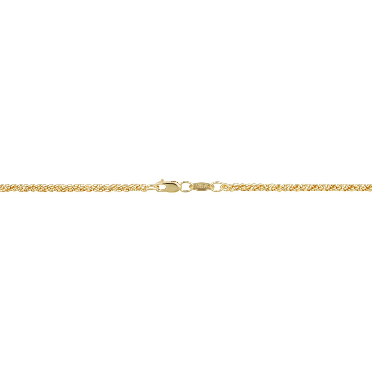 Solid 14k Yellow Gold Filled 2.4 mm Franco Necklace for Men and Women