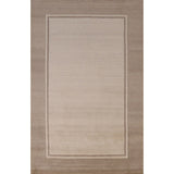 Solid Beige Gabbeh Indian Area Rug Handmade Wool Carpet - 5'3" x 7'7"