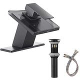Solid Brass Single-handle Bathroom Faucet,and Pop-up Drain - 2.6 inches high x 4.9 inches deep spout reach