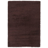 Solid Brown Shag Area Rug - 5' x 7'