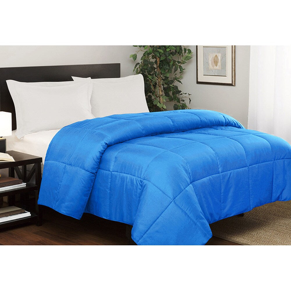 Solid Color Microfiber Down Alternative Comforter