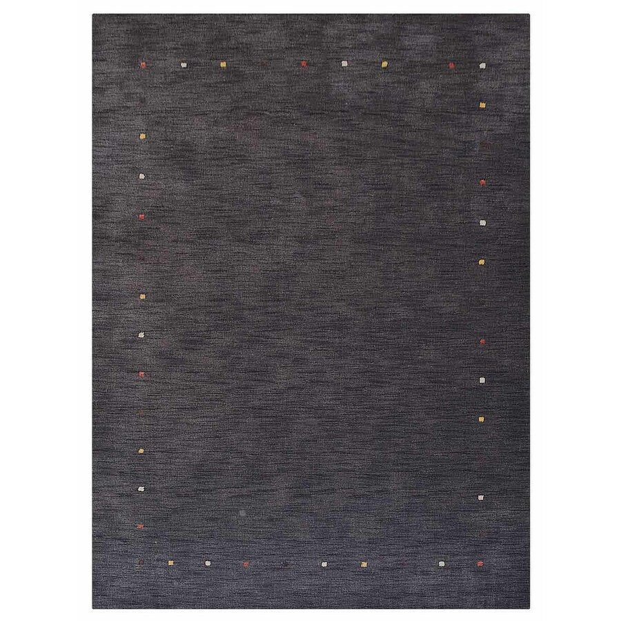 Solid Color Modern Hand Knotted Gabbeh Area Rug Indian Oriental Carpet
