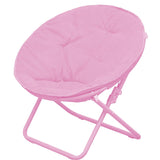 Kids' Solid Color Faux Fur Folding Saucer Chair