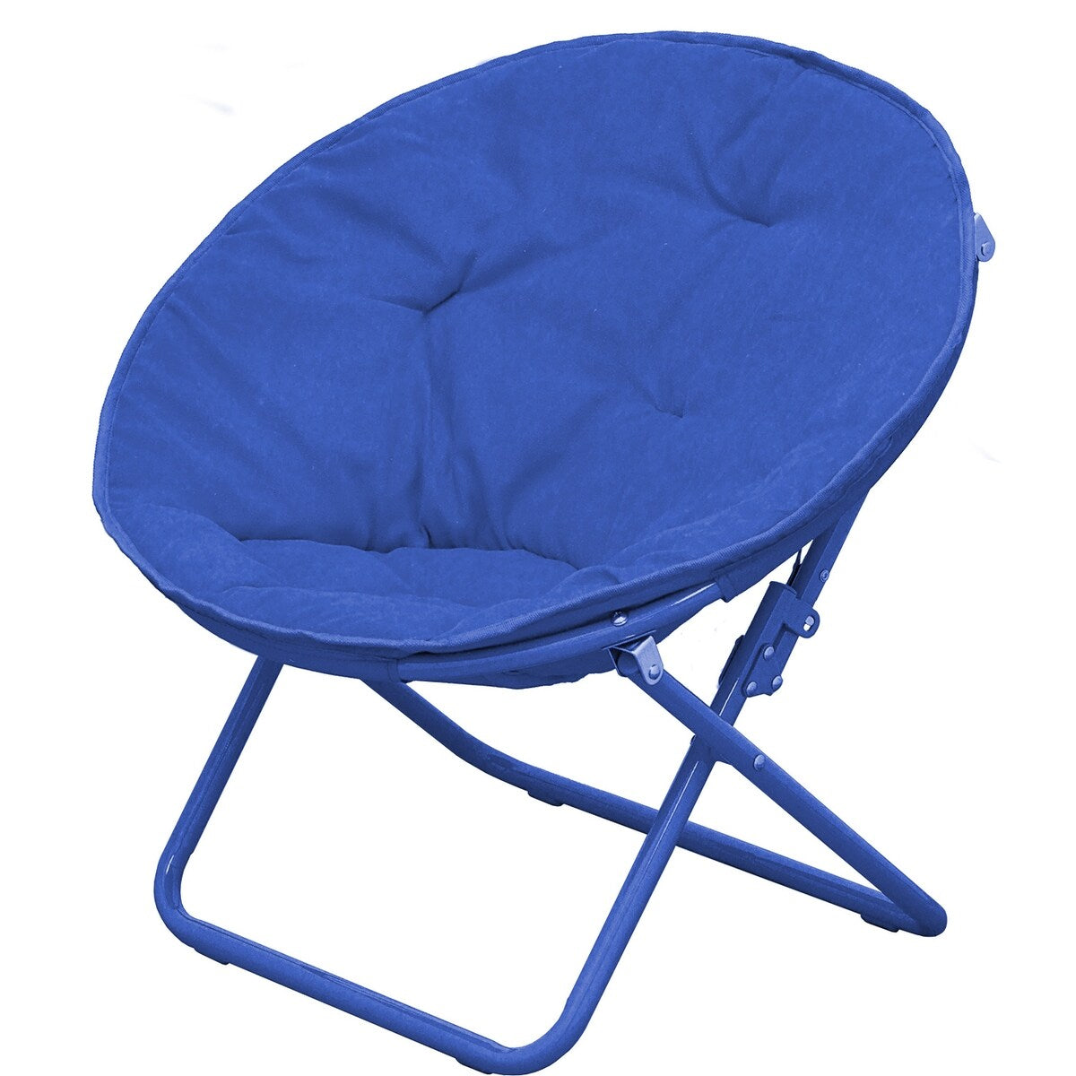 Kids' Solid Color Faux Fur Folding Saucer Chair