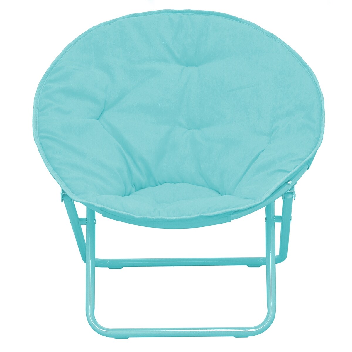 Kids' Solid Color Faux Fur Folding Saucer Chair