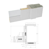 Solid French Double Doors Frosted Glass 9 Lites / Felicia 3309 White