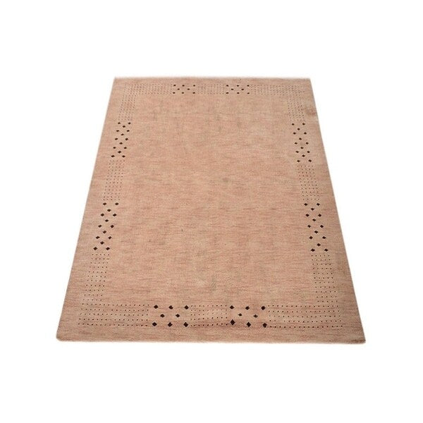 Solid Gabbeh Contemporary Area Rug Indian Oriental Hand Knotted Carpet