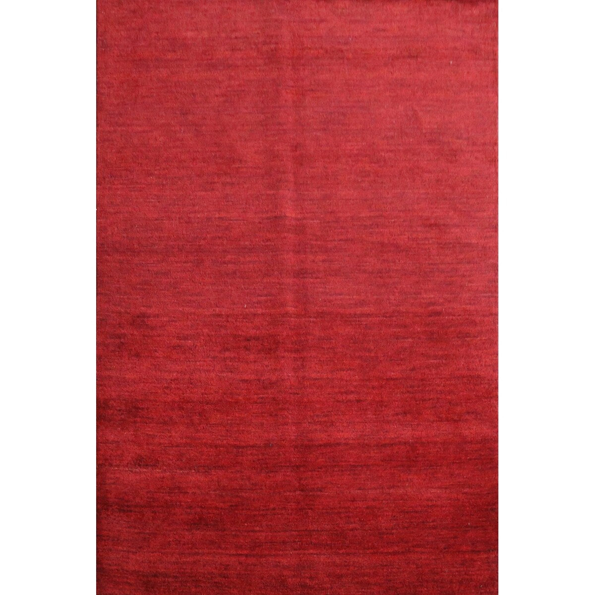 Solid Modern Gabbeh Indian Area Rug Hand-Tufted Wool Carpet - 5'3" x 7'7"