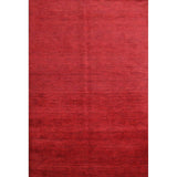 Solid Modern Gabbeh Indian Area Rug Hand-Tufted Wool Carpet - 5'3" x 7'7"