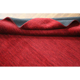Solid Modern Gabbeh Indian Area Rug Hand-Tufted Wool Carpet - 5'3" x 7'7"