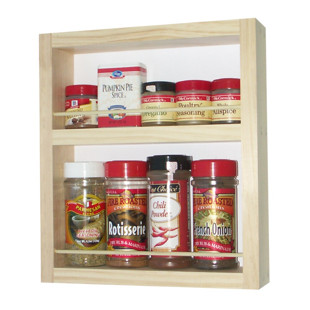 Solid Pine Wood 12-inch On-the-wall Spice Rack