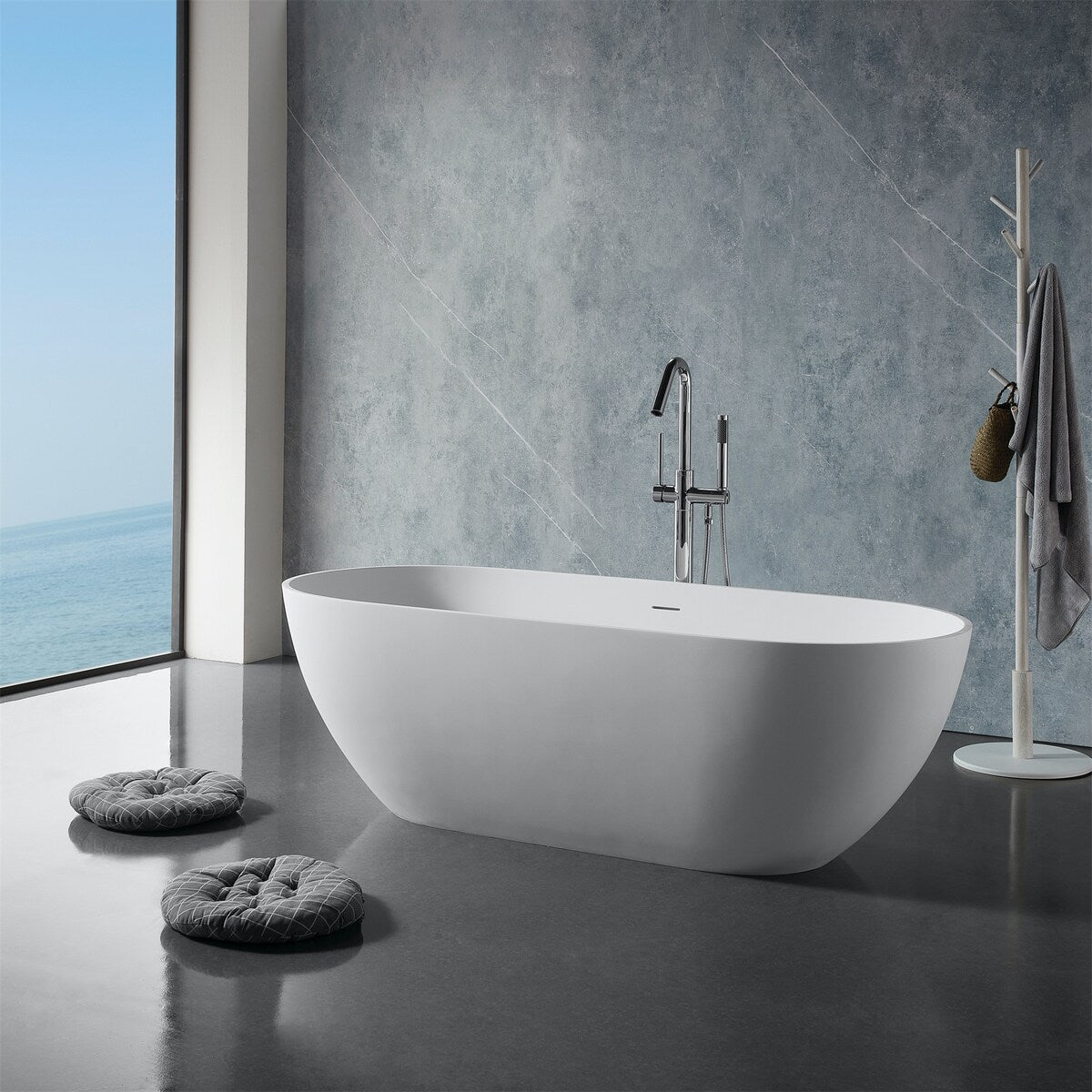 Solid Surface Freestanding Bathtub