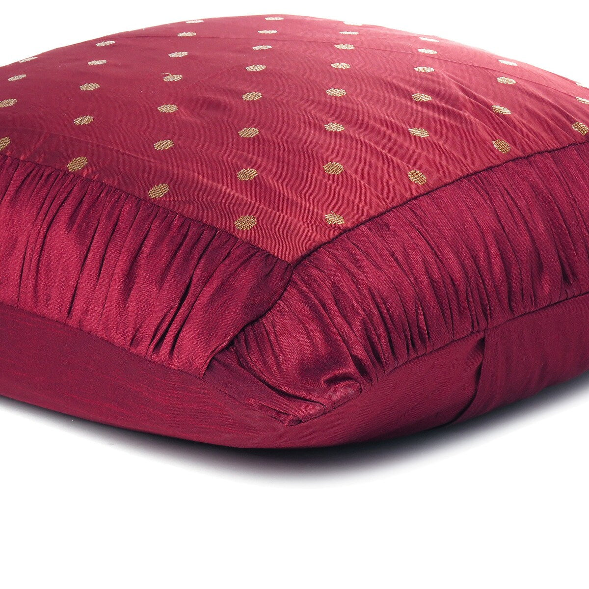 Solid Throw pillow Polydupion Decorative Brocade Cushion Cover Set of 2
