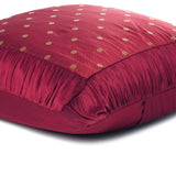 Solid Throw pillow Polydupion Decorative Brocade Cushion Cover Set of 2