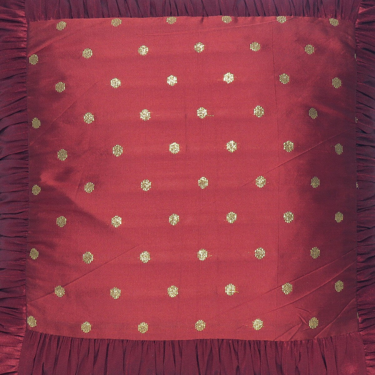 Solid Throw pillow Polydupion Decorative Brocade Cushion Cover Set of 2