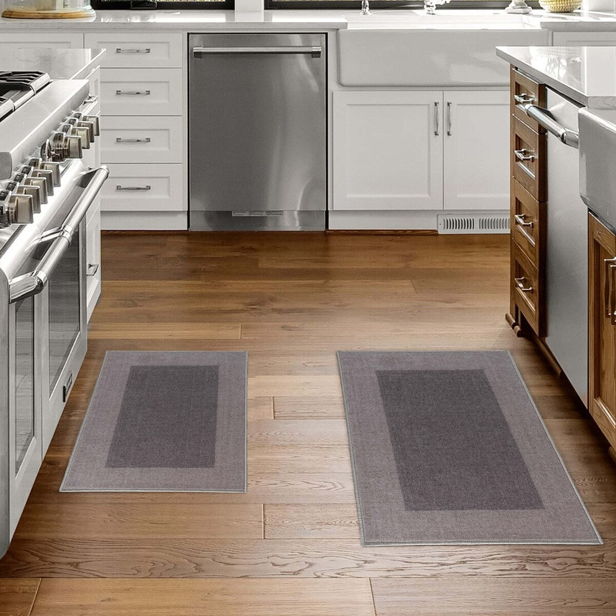 Solid Washable Non-Slip Backing 2 Piece Bath Rug Set by Superior