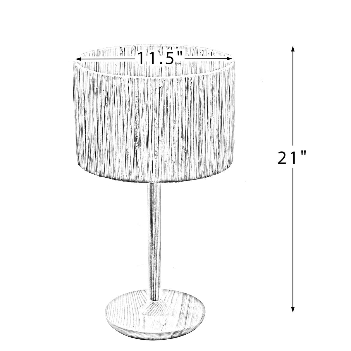 Solid Wood 21.3" Table Lamp