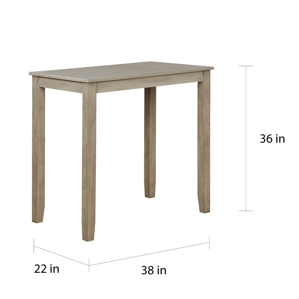 Solid Wood 3-piece Compact Dining Set
