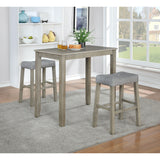 Solid Wood 3-piece Compact Dining Set