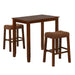 Solid Wood 3-piece Compact Dining Set
