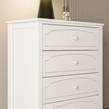 Solid Wood 5 Drawers Chest Bedroom Furniture