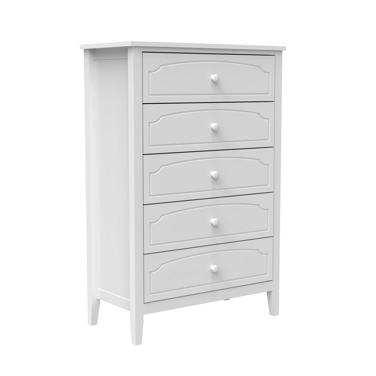 Solid Wood 5 Drawers Chest Bedroom Furniture