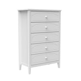 Solid Wood 5 Drawers Chest Bedroom Furniture