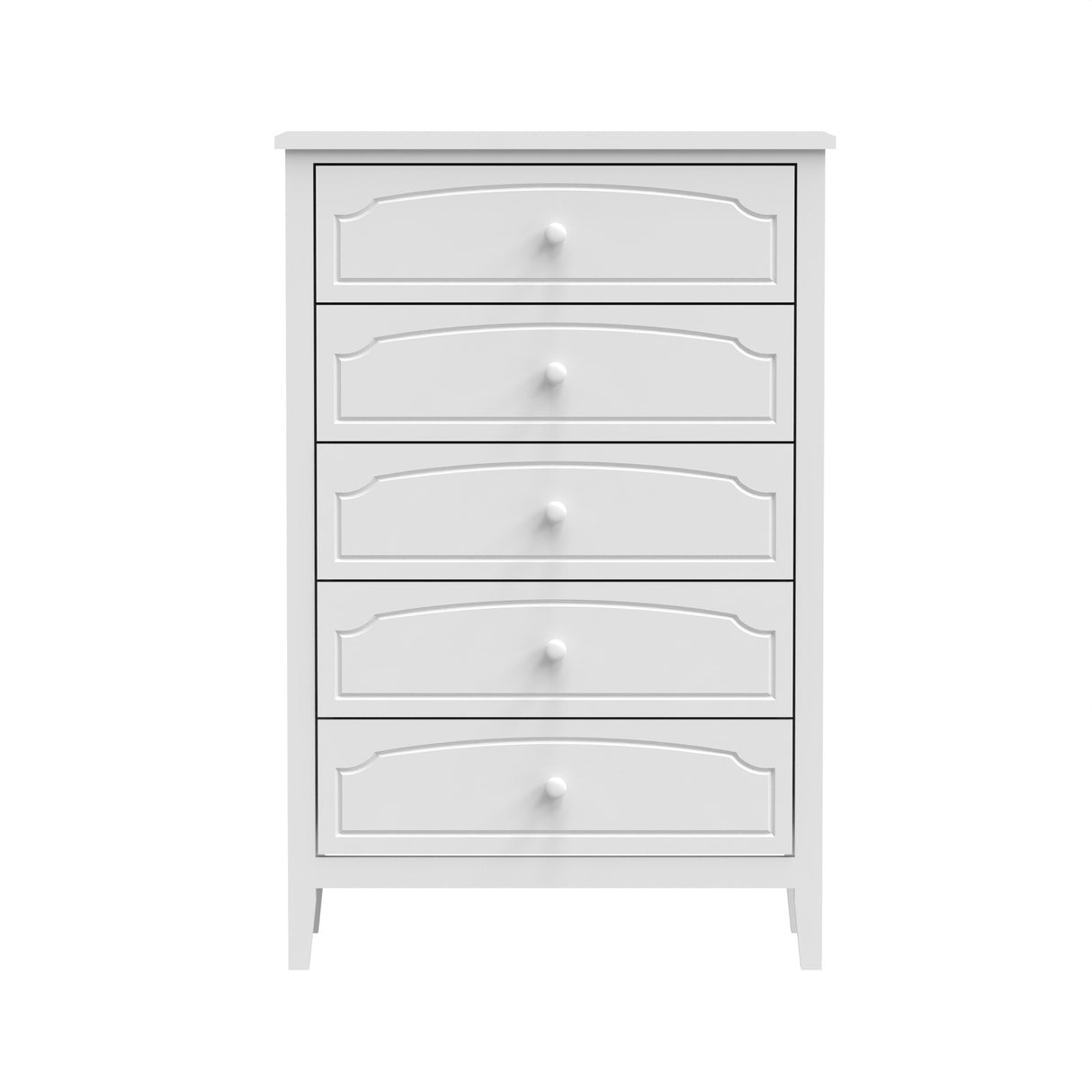 Solid Wood 5 Drawers Chest Bedroom Furniture